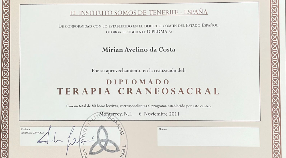 Certificado Mirian Avelino